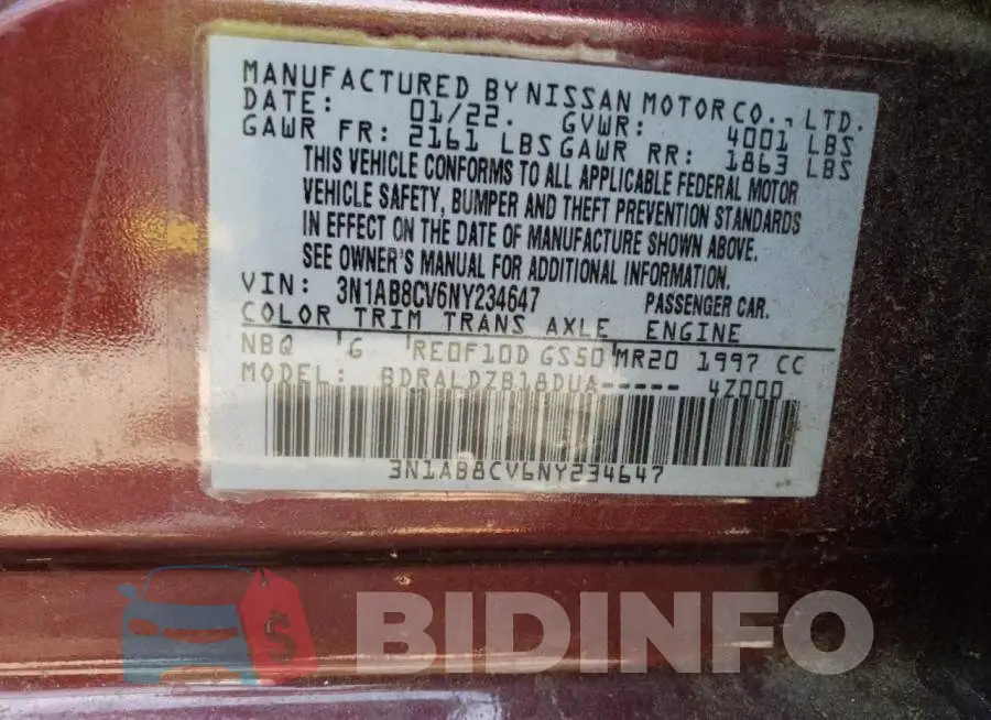 3N1AB8CV6NY234647 Photo# 12