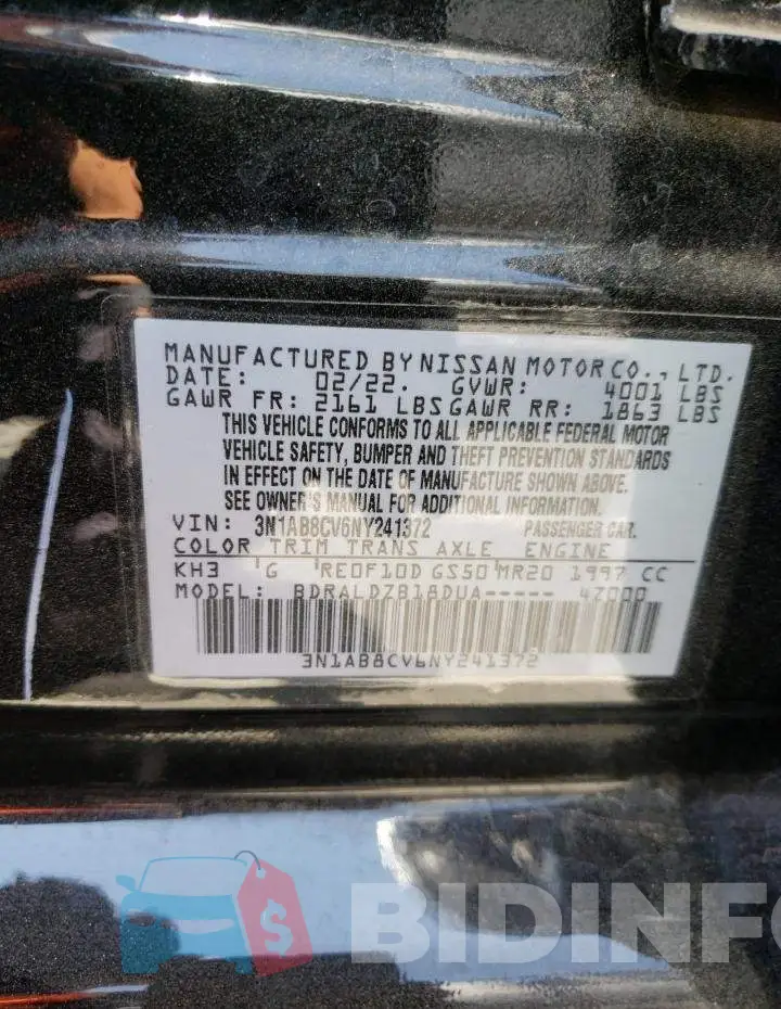 3N1AB8CV6NY241372 Photo# 12