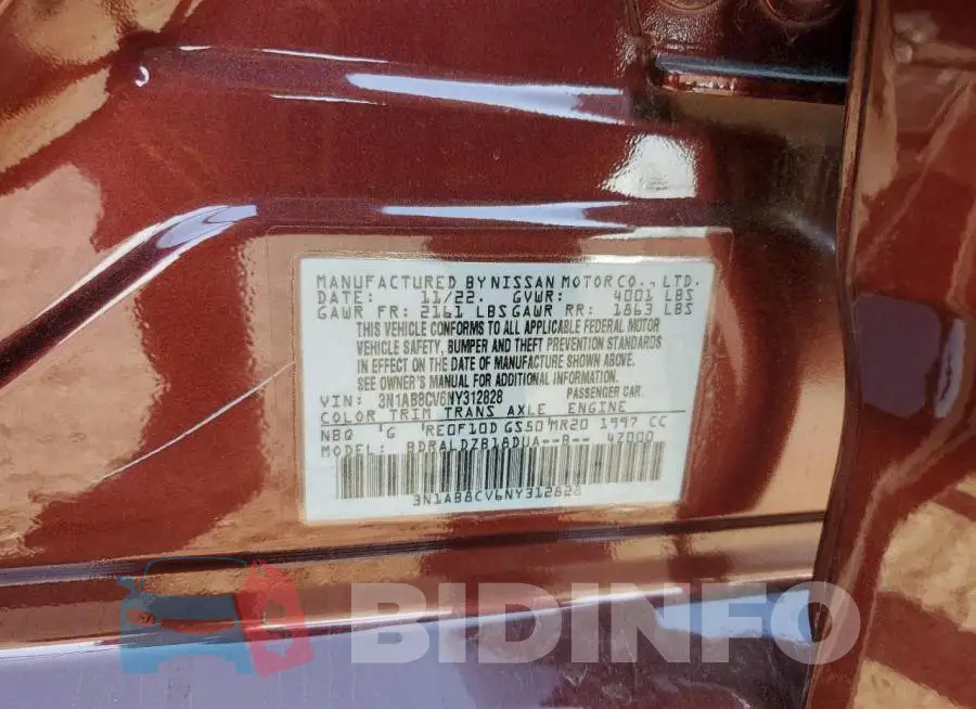 3N1AB8CV6NY312828 Photo# 12