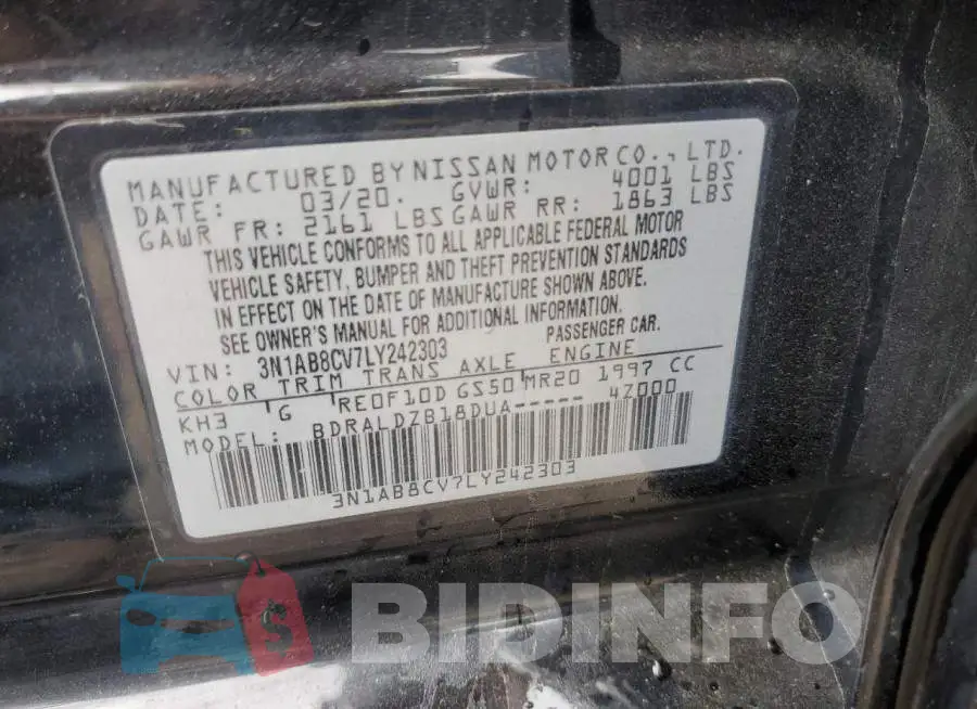 3N1AB8CV7LY242303 Photo# 13