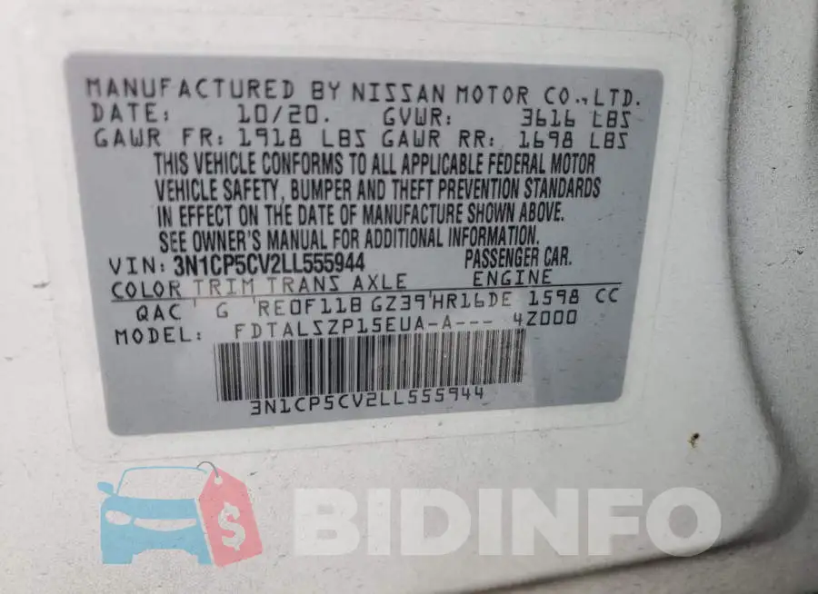 3N1CP5CV2LL555944 Photo# 12