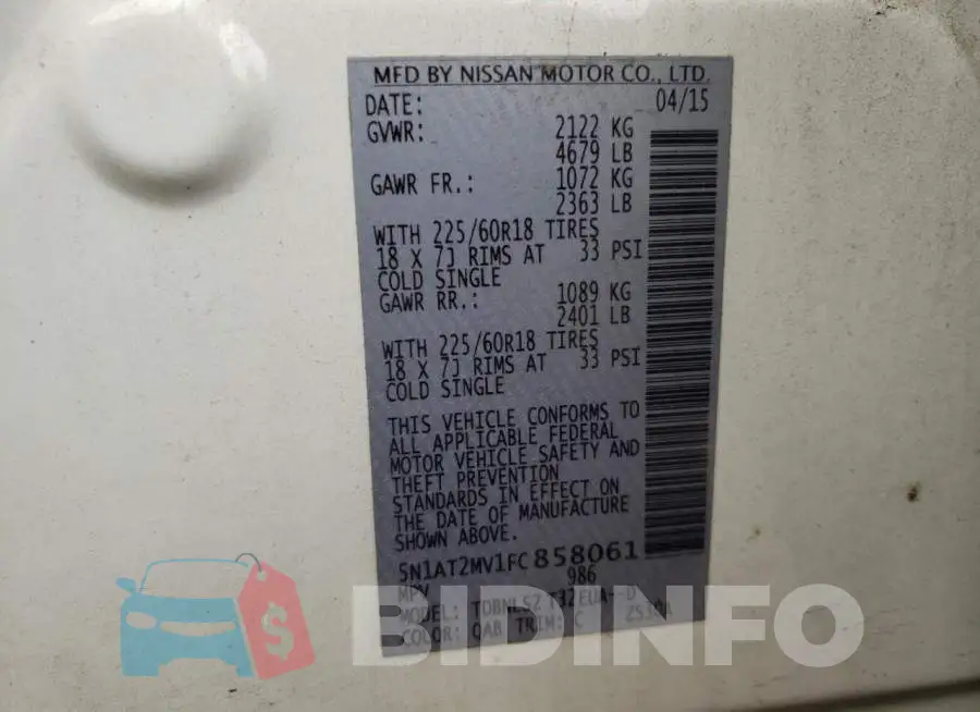 5N1AT2MV1FC858061 Photo# 13
