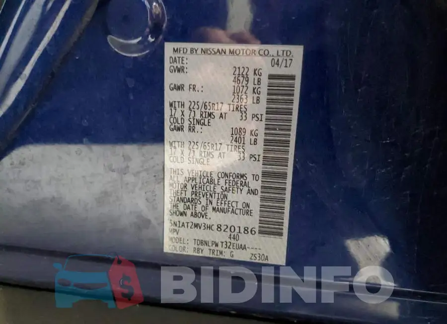 5N1AT2MV3HC820186 Photo# 13