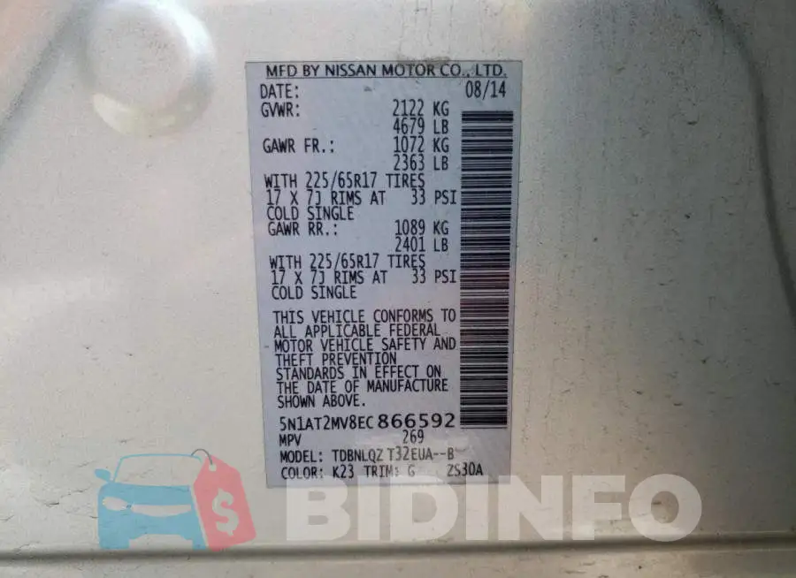 5N1AT2MV8EC866592 Photo# 13