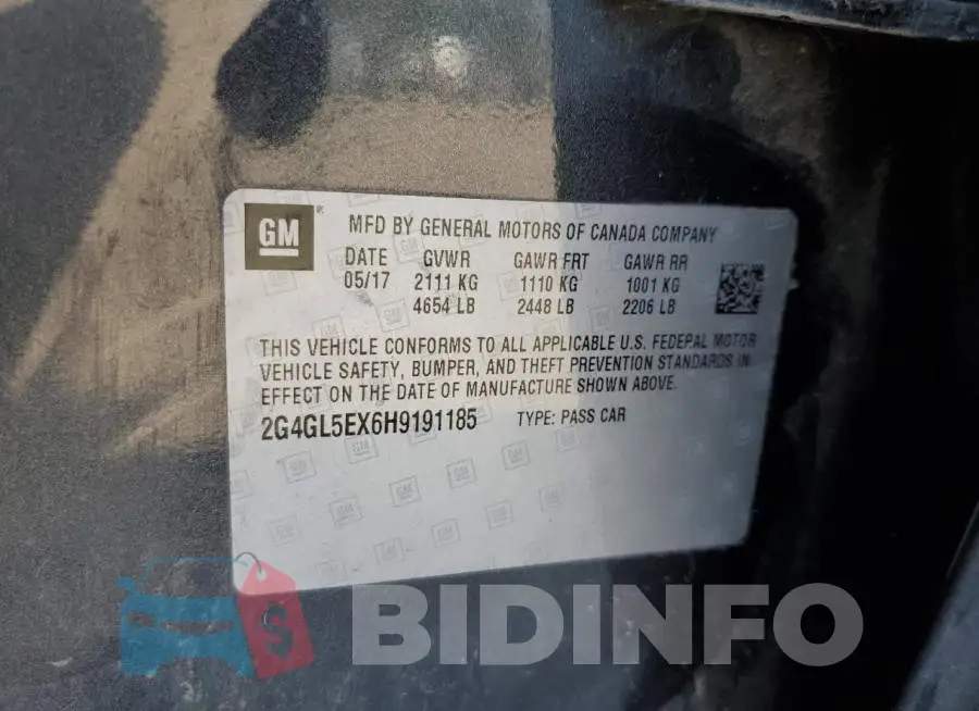 2G4GL5EX6H9191185 Photo# 12