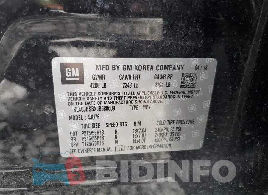 KL4CJBSBXJB688609 Photo# 12