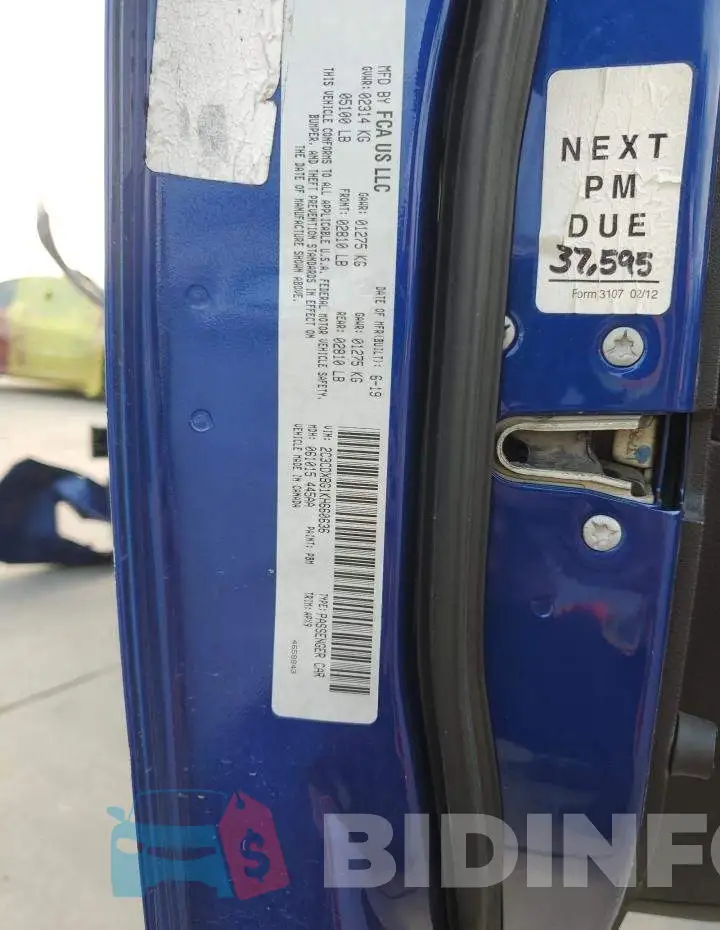 2C3CDXBG1KH660636 Photo# 13