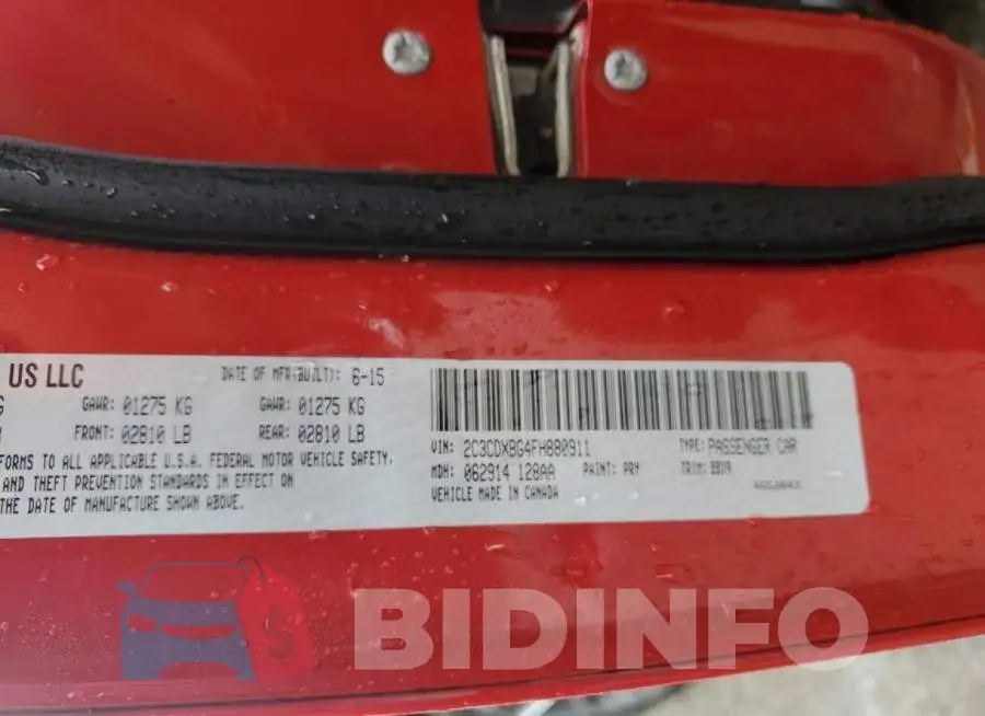 2C3CDXBG4FH880911 Photo# 13