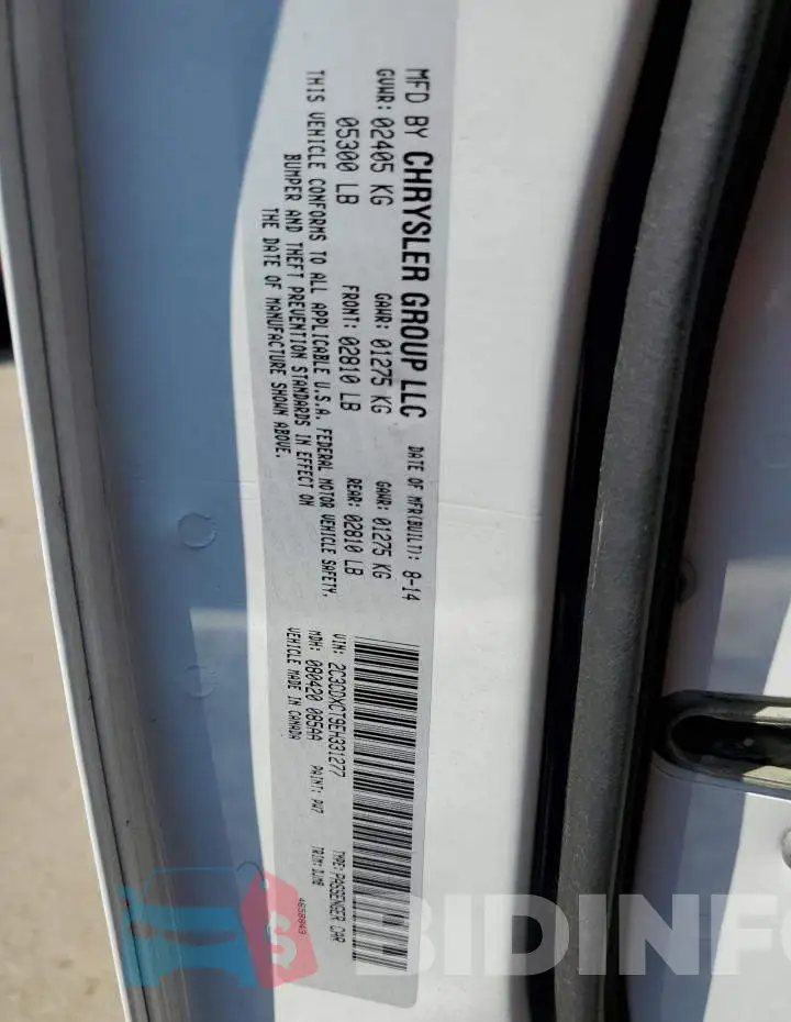 2C3CDXCT9EH331277 Photo# 12