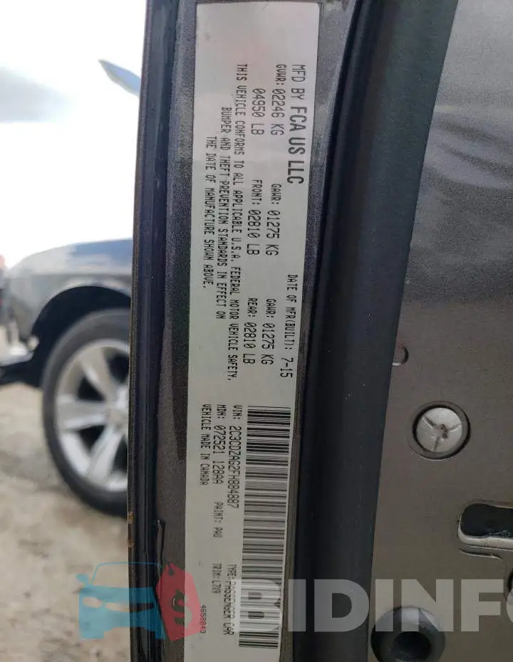 2C3CDZAG2FH884887 Photo# 12