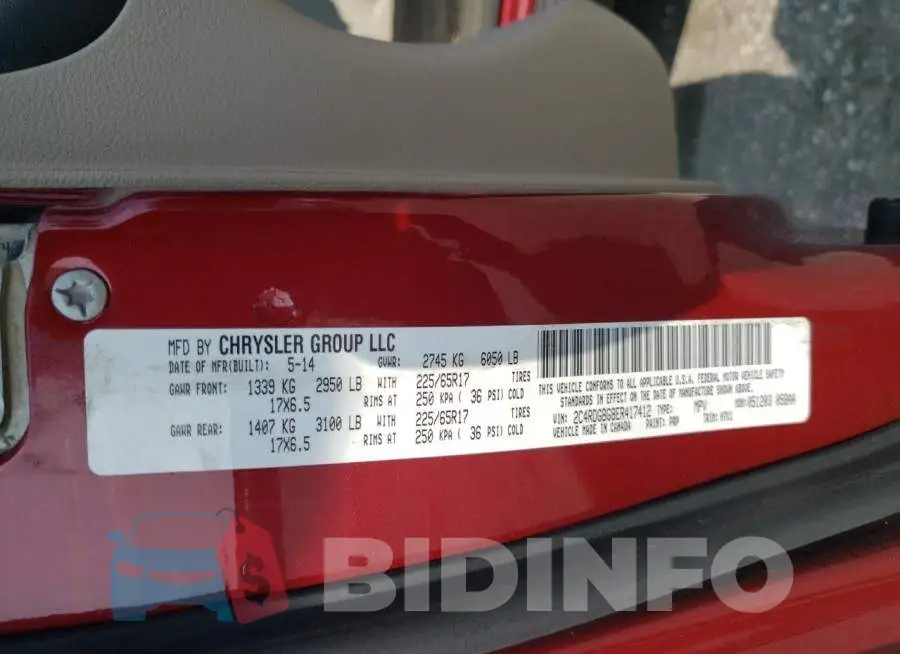 2C4RDGBG8ER417412 Photo# 13