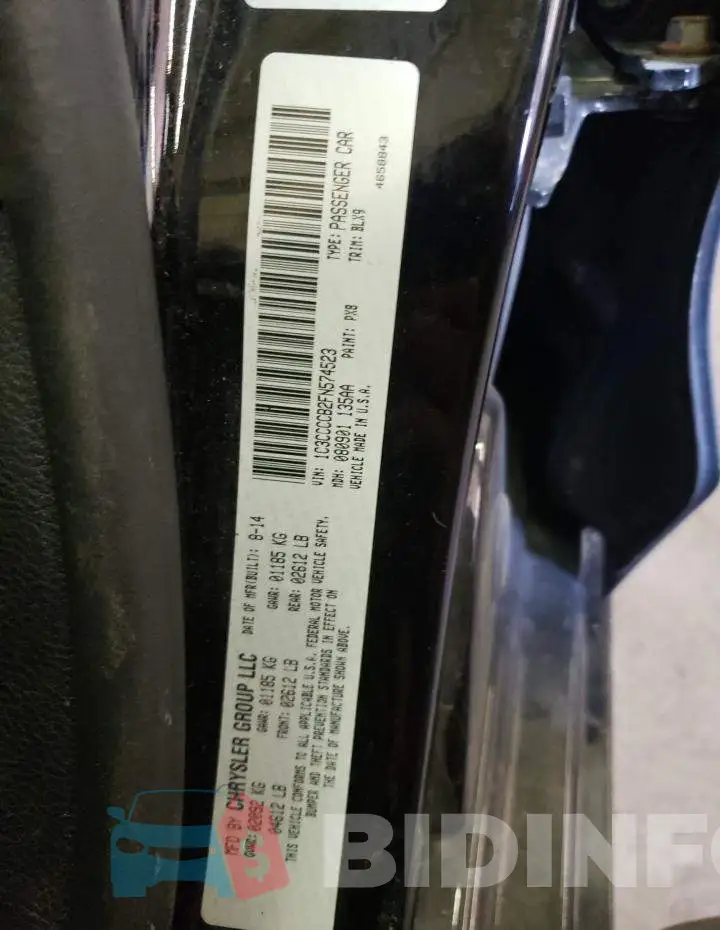 1C3CCCCB2FN574523 Photo# 12