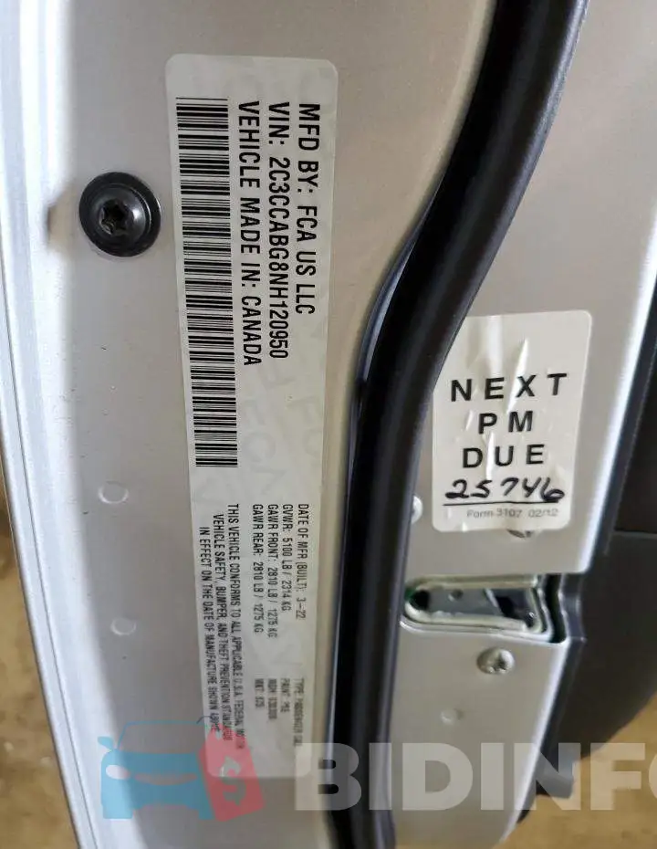 2C3CCABG8NH120950 Photo# 12