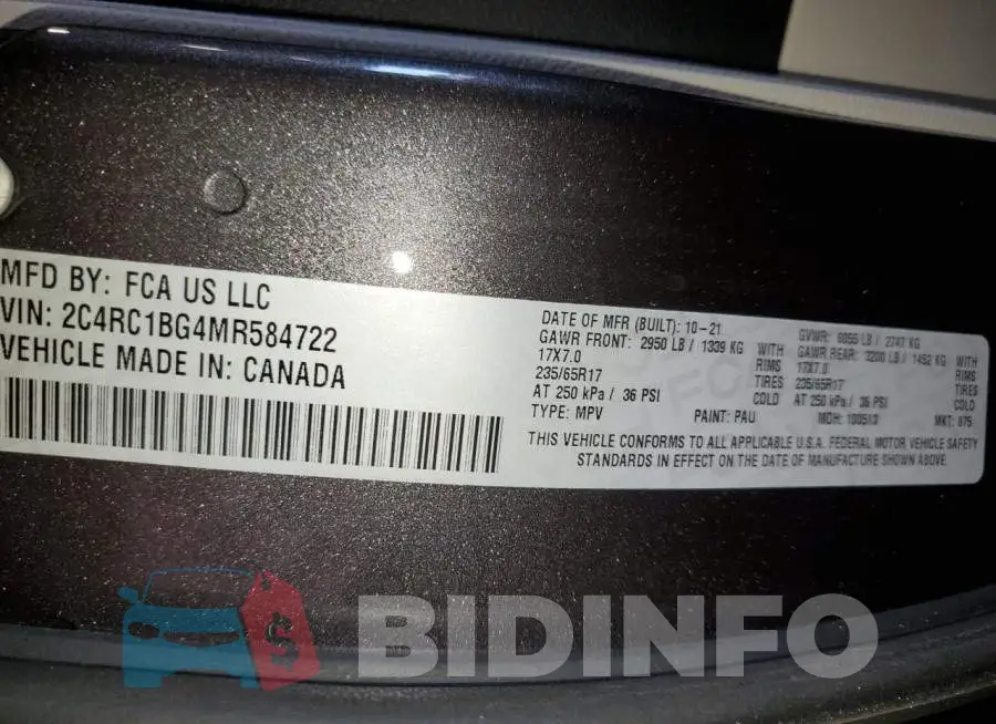 2C4RC1BG4MR584722 Photo# 13