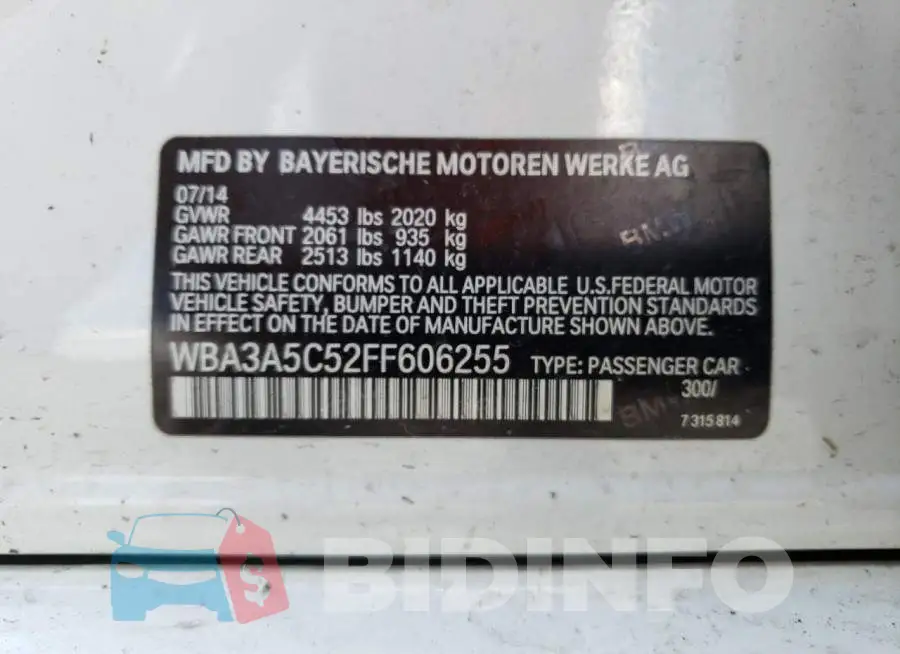 WBA3A5C52FF606255 Photo# 13