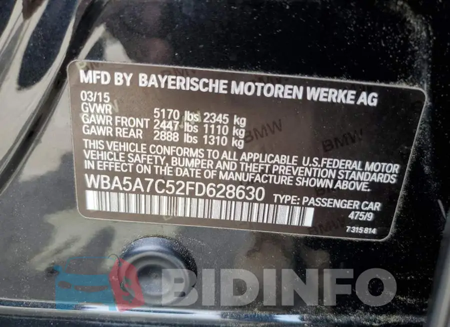 WBA5A7C52FD628630 Photo# 12