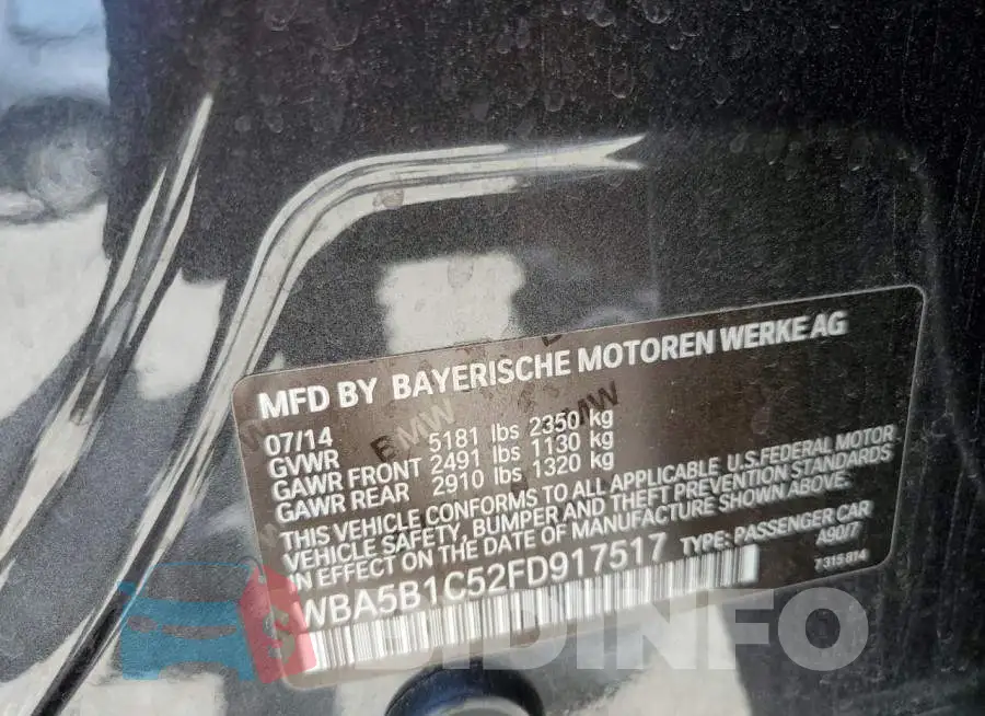 WBA5B1C52FD917517 Photo# 12