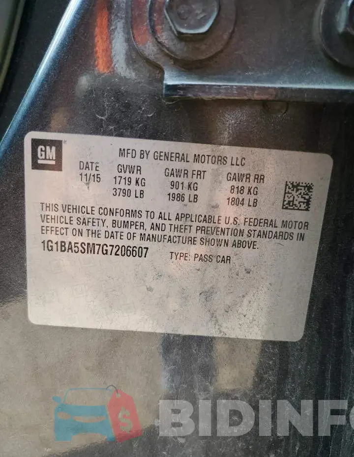 1G1BA5SM7G7206607 Photo# 12