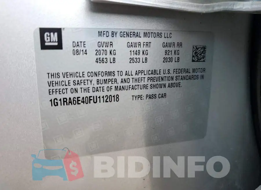 1G1RA6E40FU112018 Photo# 12