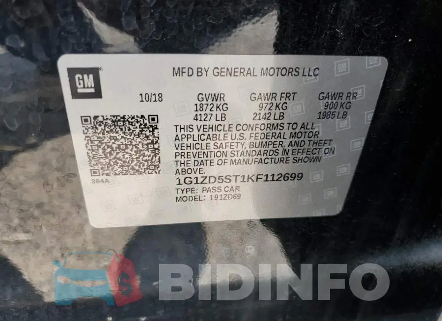 1G1ZD5ST1KF112699 Photo# 12