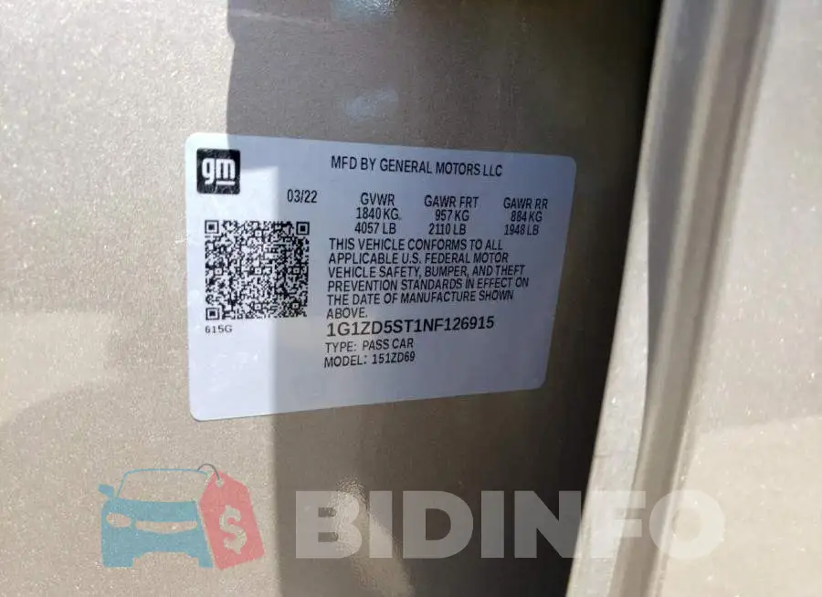1G1ZD5ST1NF126915 Photo# 13
