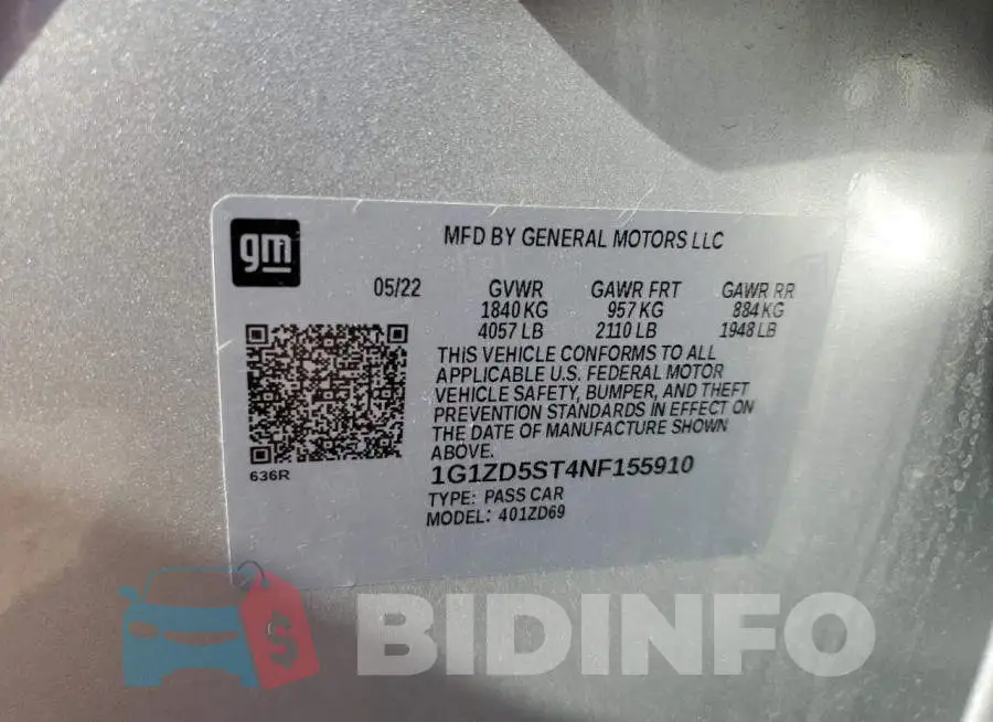 1G1ZD5ST4NF155910 Photo# 13