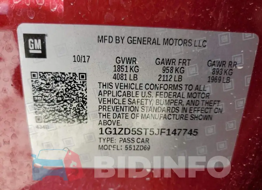 1G1ZD5ST5JF147745 Photo# 12