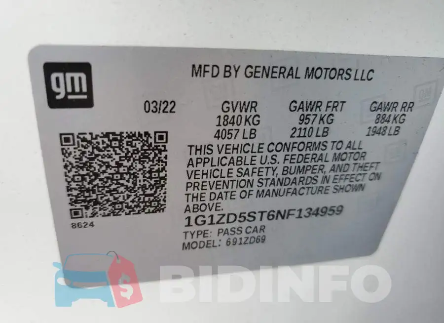 1G1ZD5ST6NF134959 Photo# 13