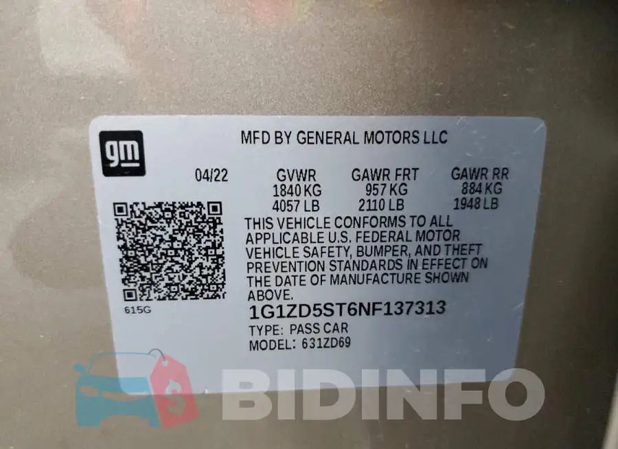 1G1ZD5ST6NF137313 Photo# 13