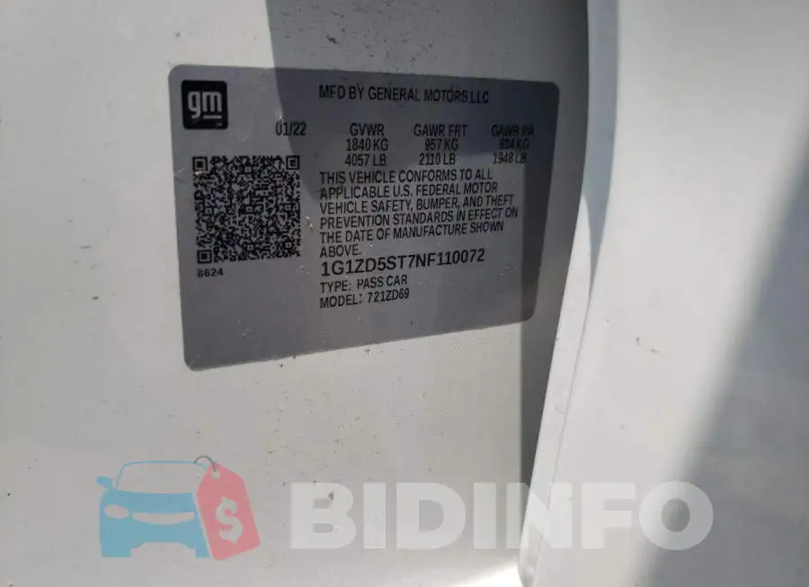 1G1ZD5ST7NF110072 Photo# 13