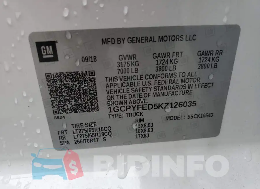 1GCPYFED5KZ126035 Photo# 12