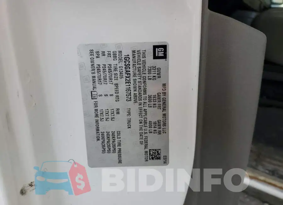 1GCSGAFX2E1167573 Photo# 12