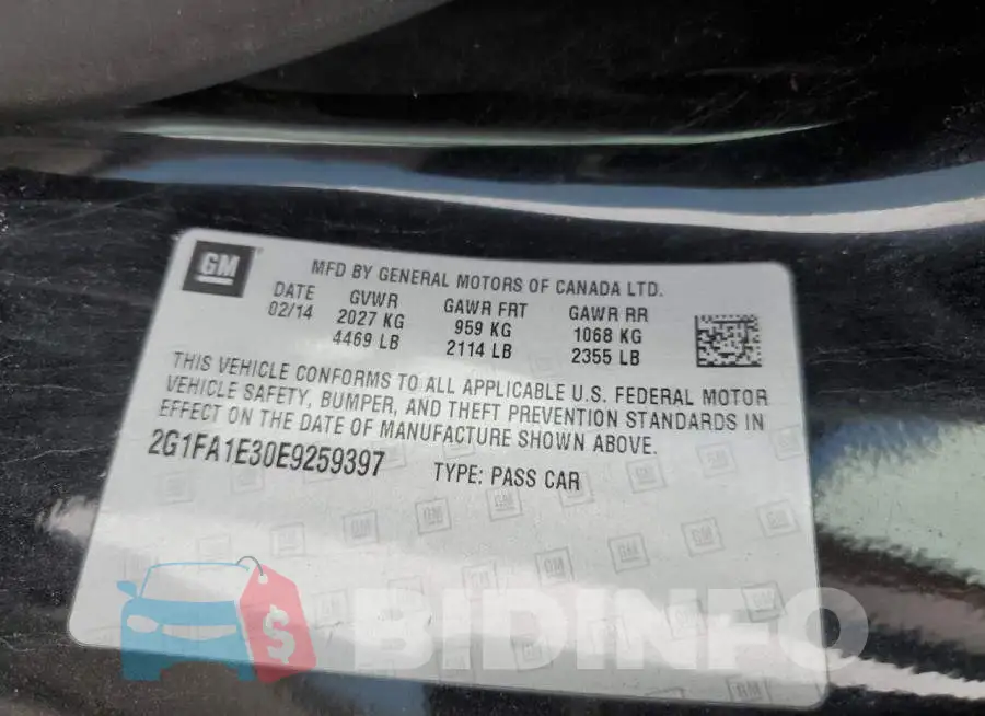 2G1FA1E30E9259397 Photo# 12