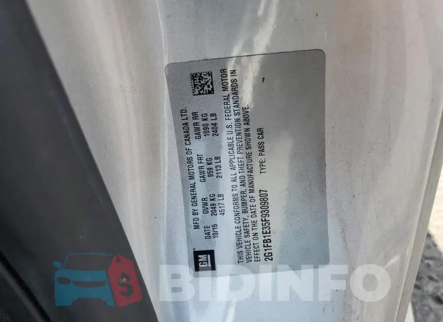 2G1FB1E35F9309807 Photo# 13