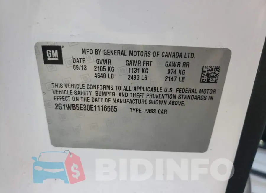 2G1WB5E30E1116565 Photo# 13