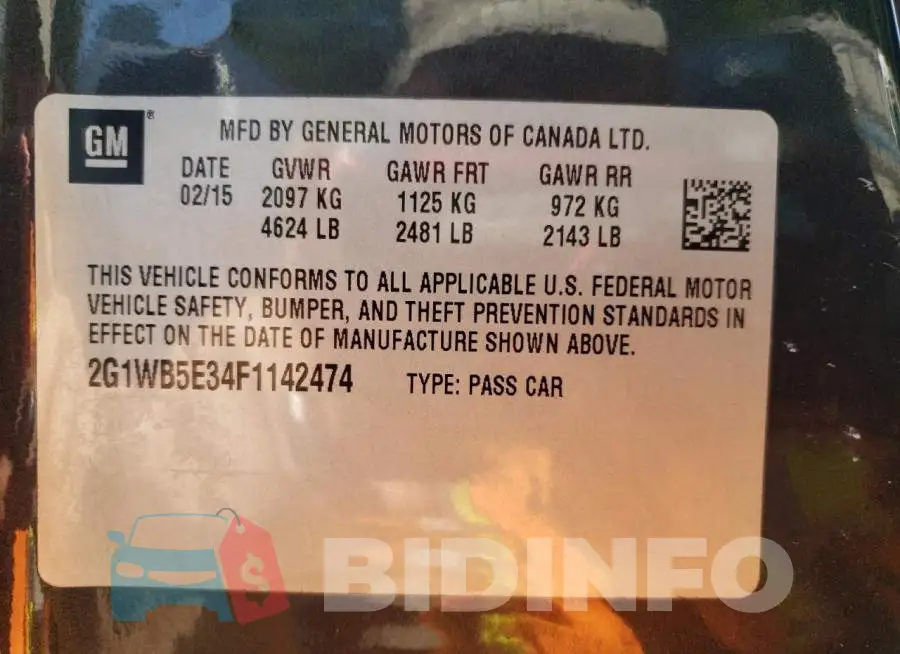 2G1WB5E34F1142474 Photo# 12