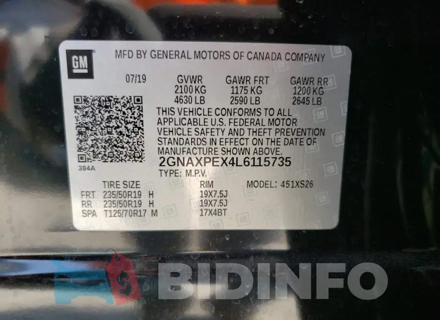 2GNAXPEX4L6115735 Photo# 13