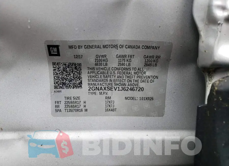 2GNAXSEV1J6246720 Photo# 13
