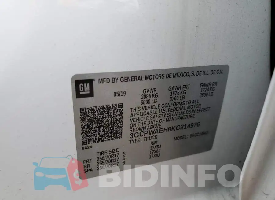 3GCPWAEH8KG214976 Photo# 13
