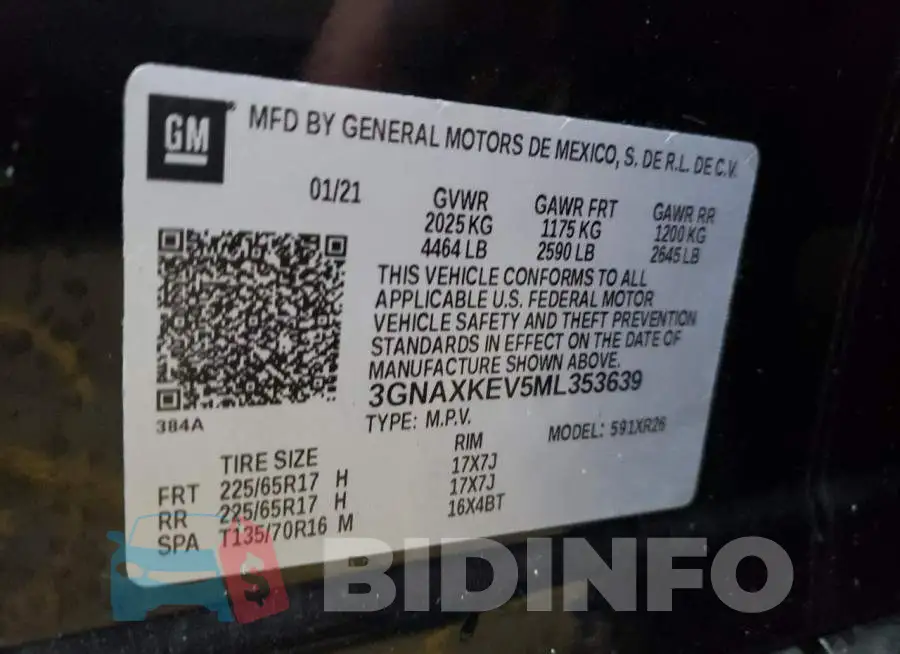 3GNAXKEV5ML353639 Photo# 13