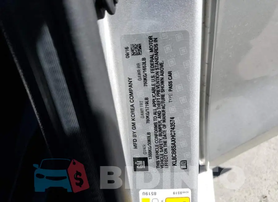 KL8CB6SAXHC743574 Photo# 12