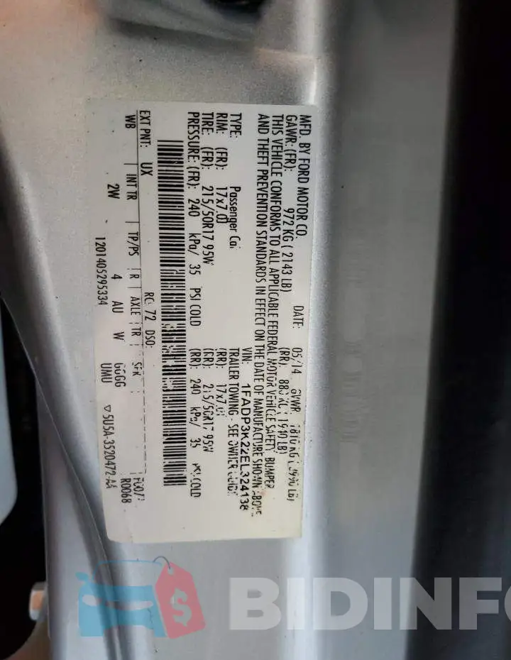 1FADP3K22EL324138 Photo# 13