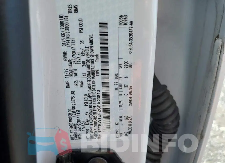 1FTEW1EF2GFA23813 Photo# 12