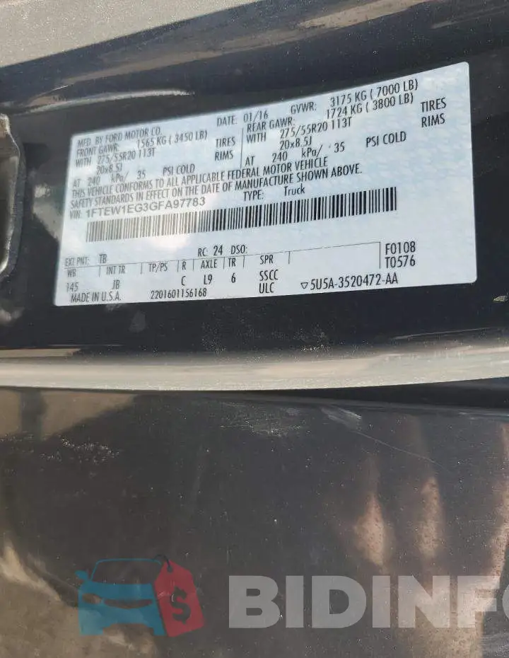 1FTEW1EG3GFA97783 Photo# 12