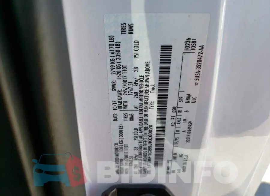 1FTMF1CB9JKC60020 Photo# 12