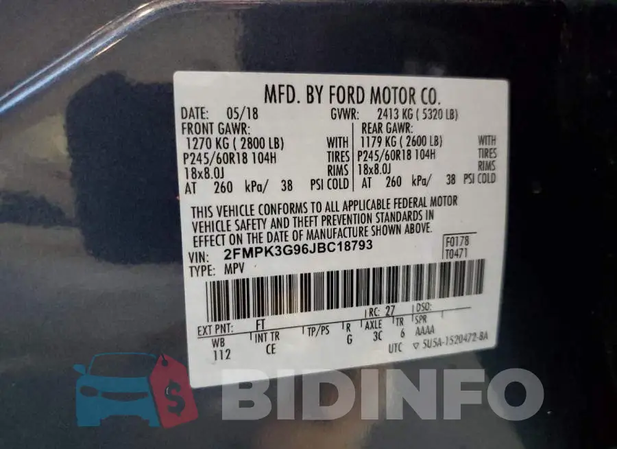 2FMPK3G96JBC18793 Photo# 13