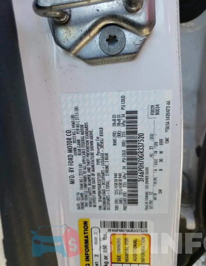 3FA6P0H70GR337520 Photo# 12