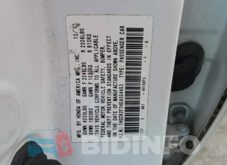 1HGCR2F34EA054453 Photo# 12