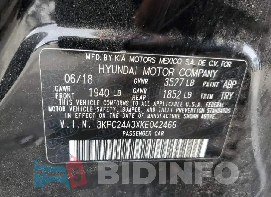 3KPC24A3XKE042466 Photo# 13