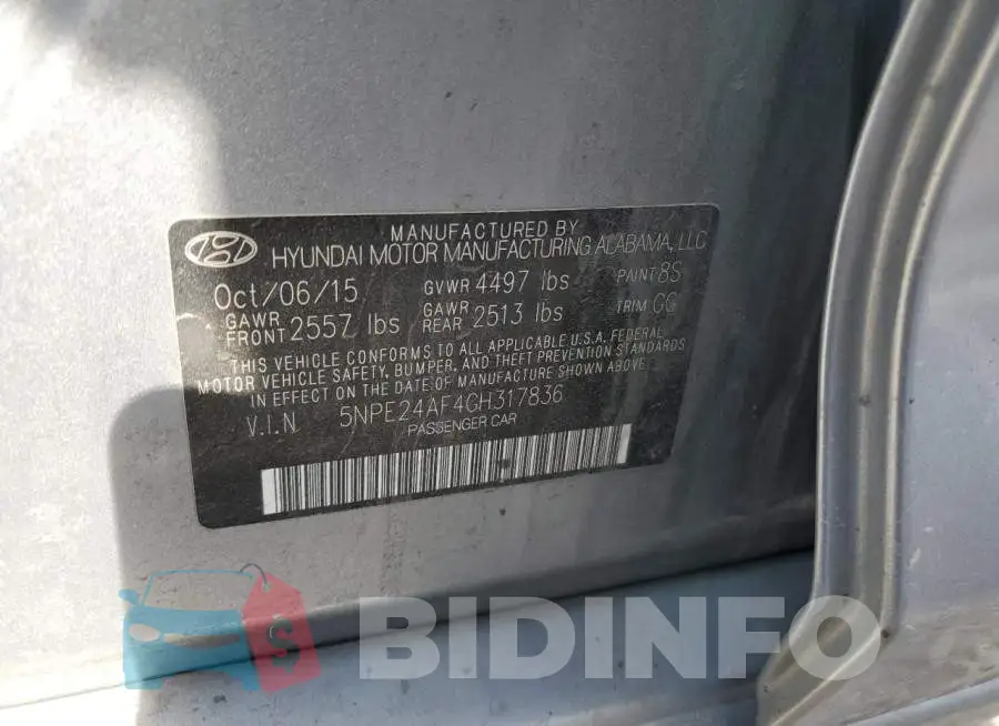 5NPE24AF4GH317836 Photo# 12